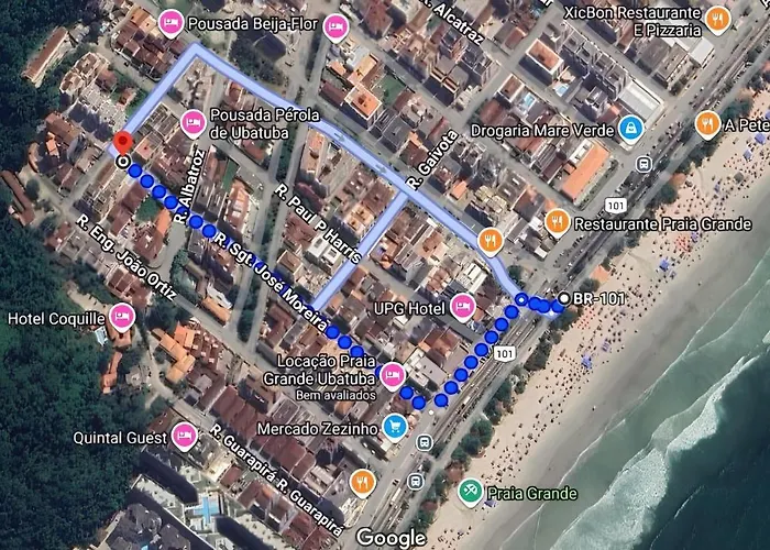 Apartamento até 10 pessoas, 4 quadras Praia Grande Ubatuba-SP